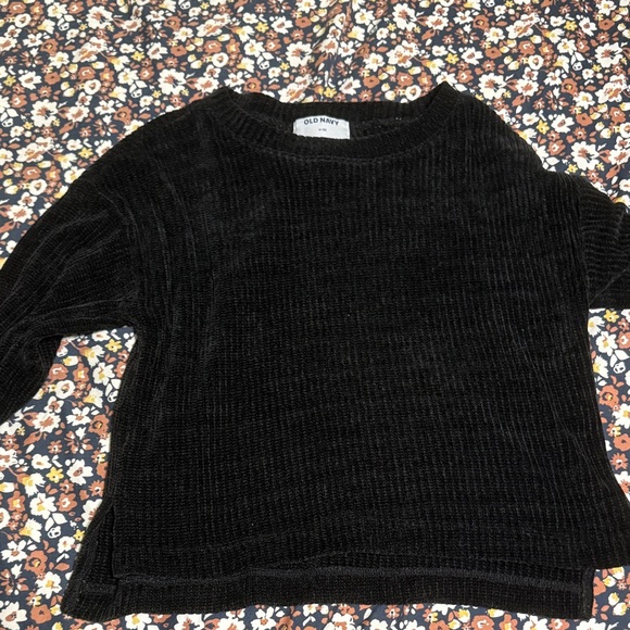 Girls black velour sweater - Picture 1 of 1
